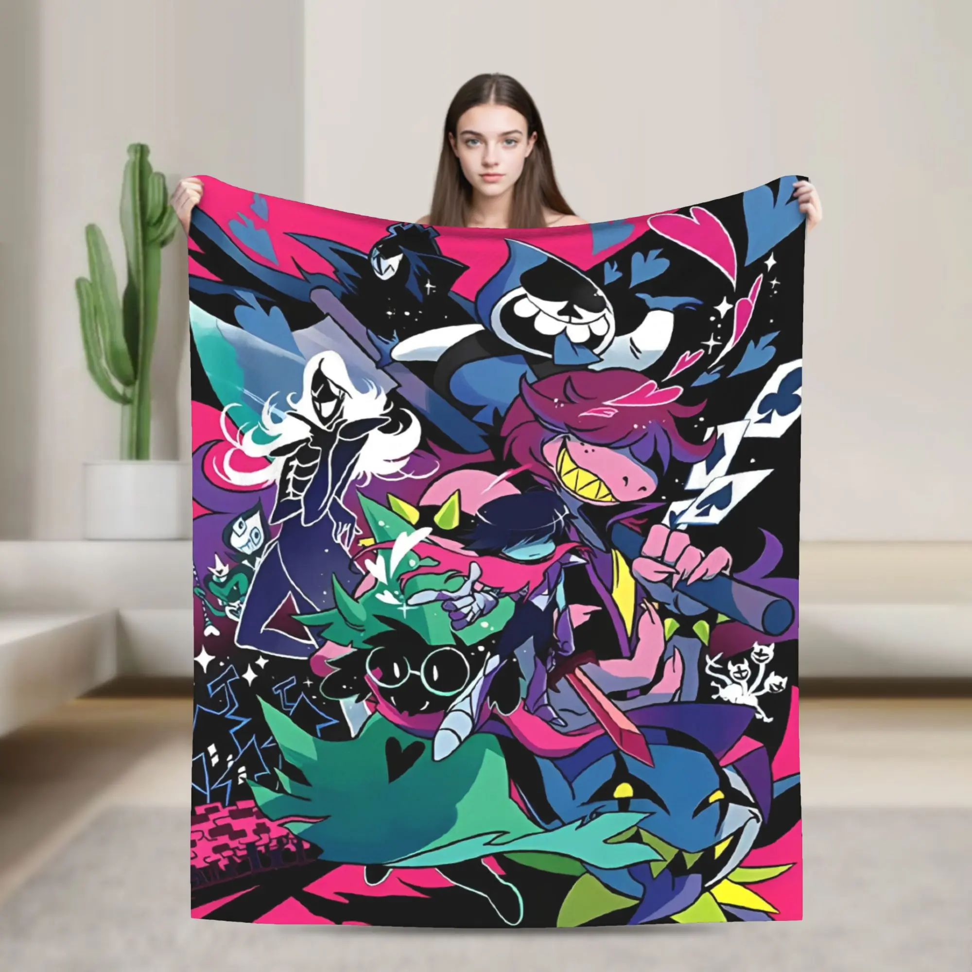 

Фланелевые одеяла Deltarune, модное одеяло для приключенческих игр для дома, одеяло 125*100 см