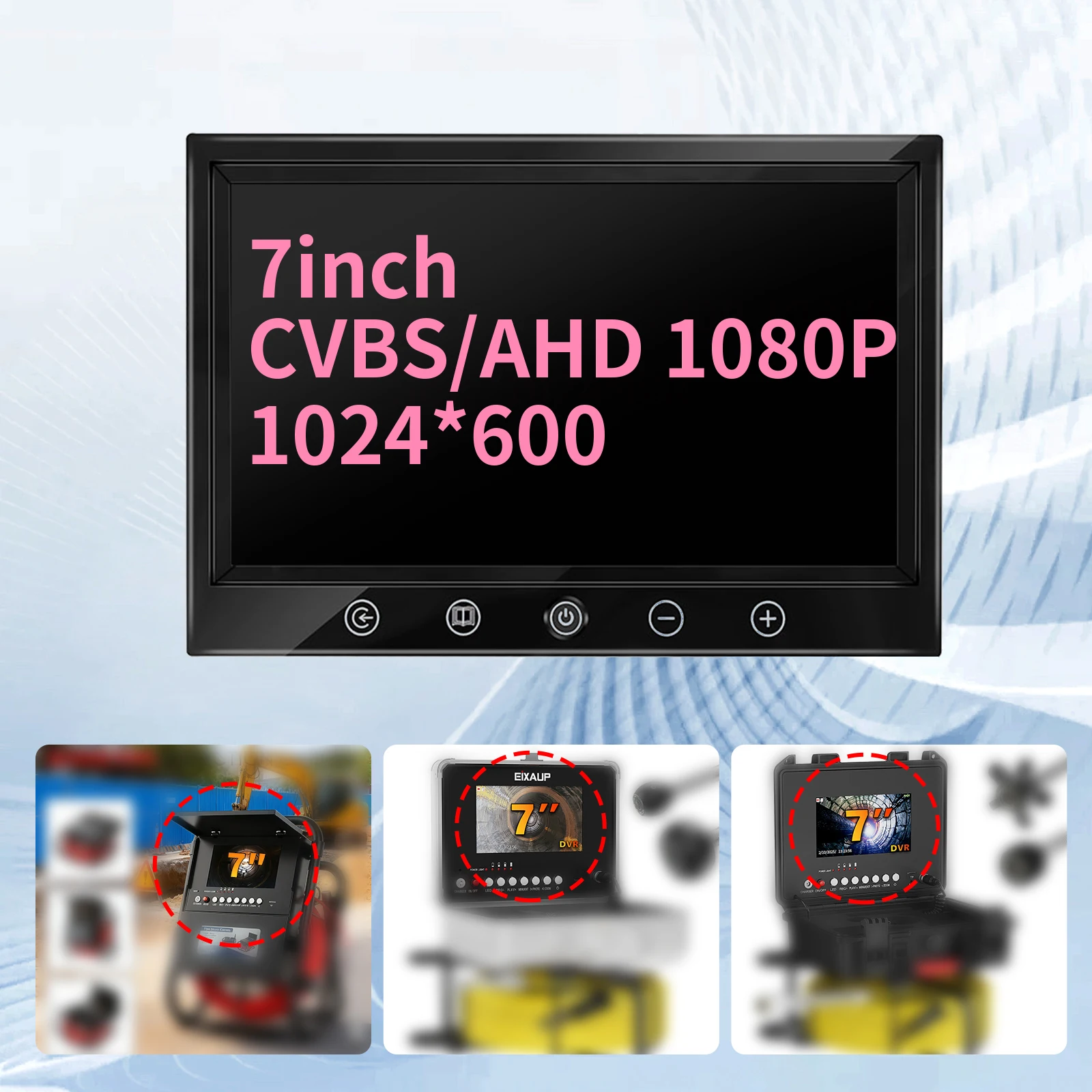 7, 9 oder 10-Zoll-Displays sind mit AHD- und CVBS-Kameras und bietet ein wesentliche Video für die Pipeline- und Kanalinspektion
