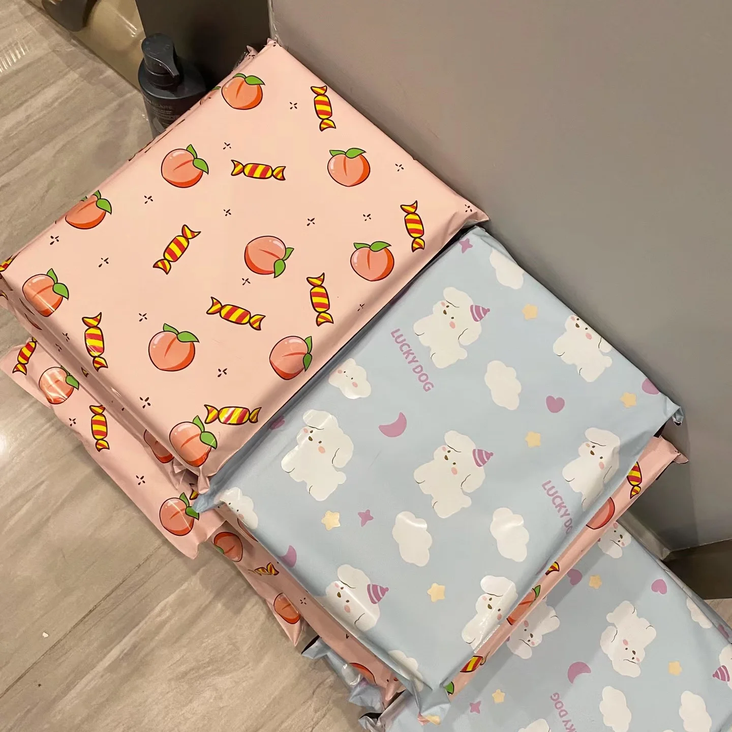 Poly Shipping Bags Cute Cartoon Mailing Bags Puppies Panda Poly Envelope  Postal Courier Bag PE Plastic Self-Seal Mailbag 20PCS