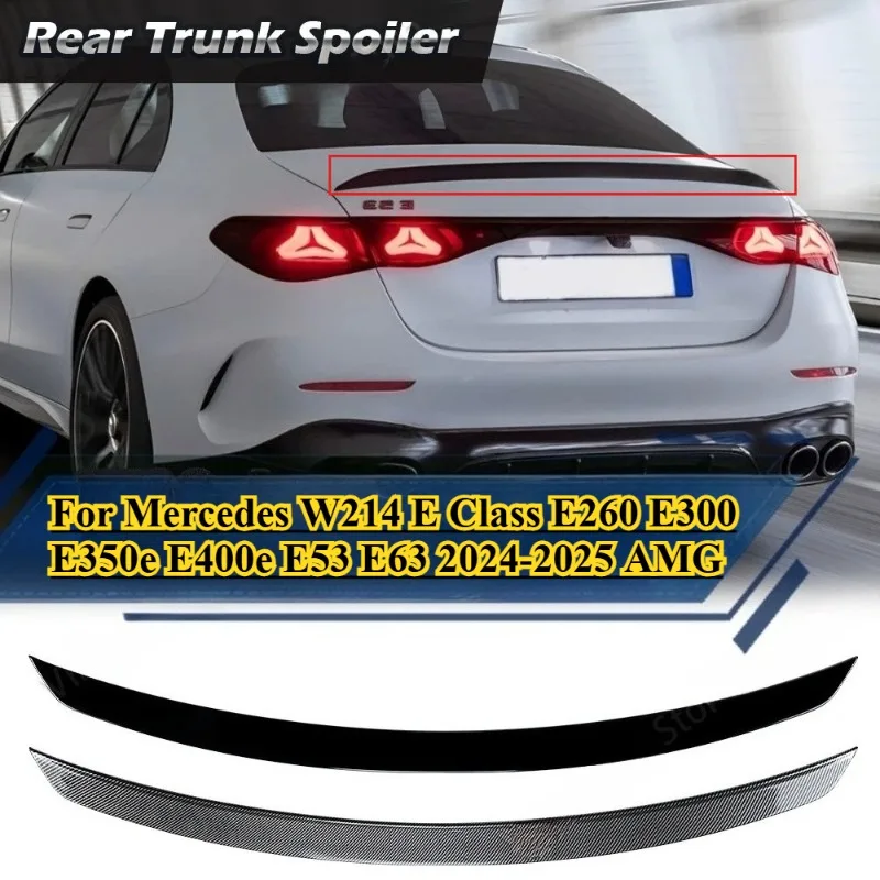 

For Mercedes W214 E Class E260 E300 E350e E400e E53 E63 2024 2025 AMG Car Rear Trunk Spoiler Trim Roof Tail Wing Body Kit Trim