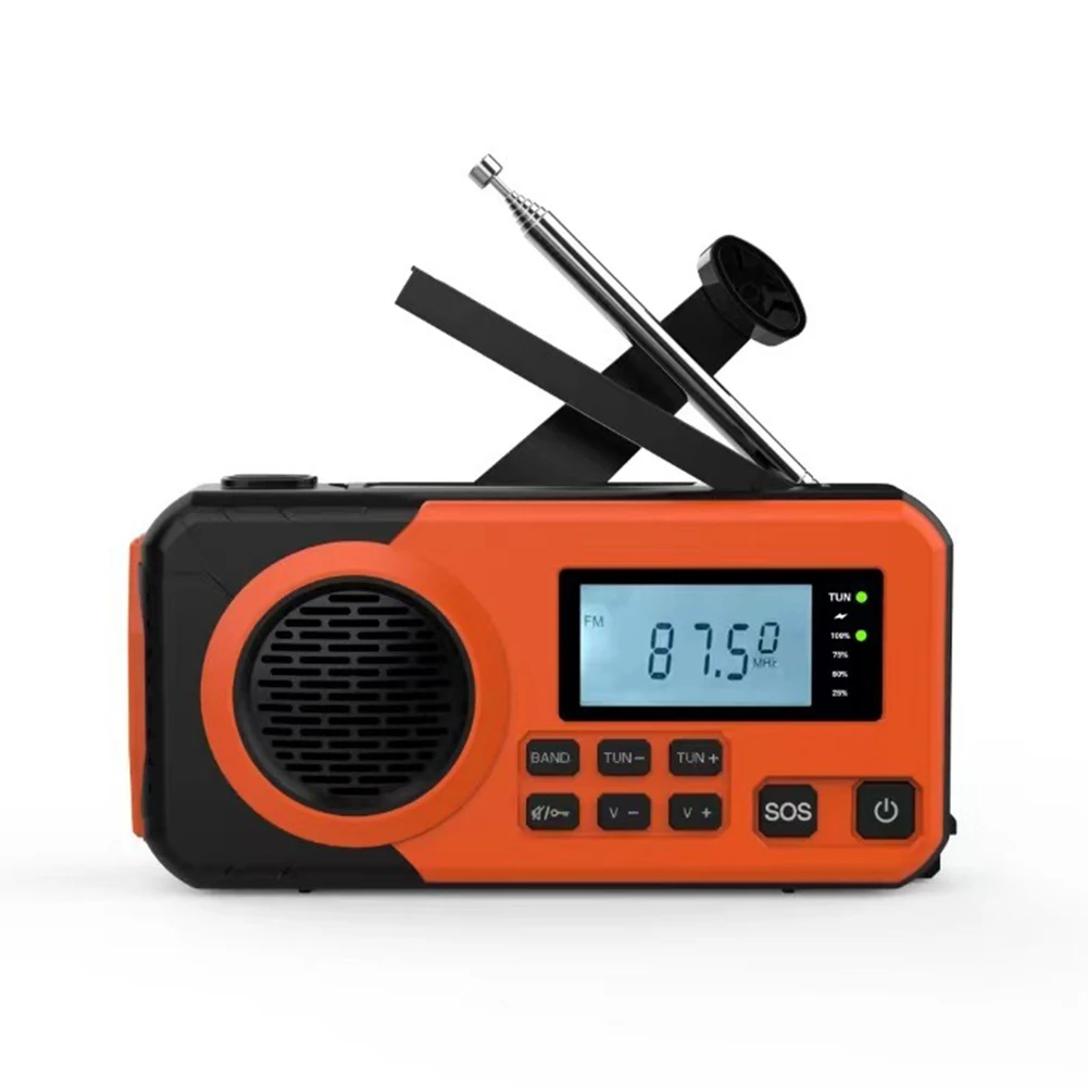 

Hand Crank Emergency Radio Solar Powered Radio with Flashlight SOS Alarm Portable Weather Radio for Camping Travel Outdoor