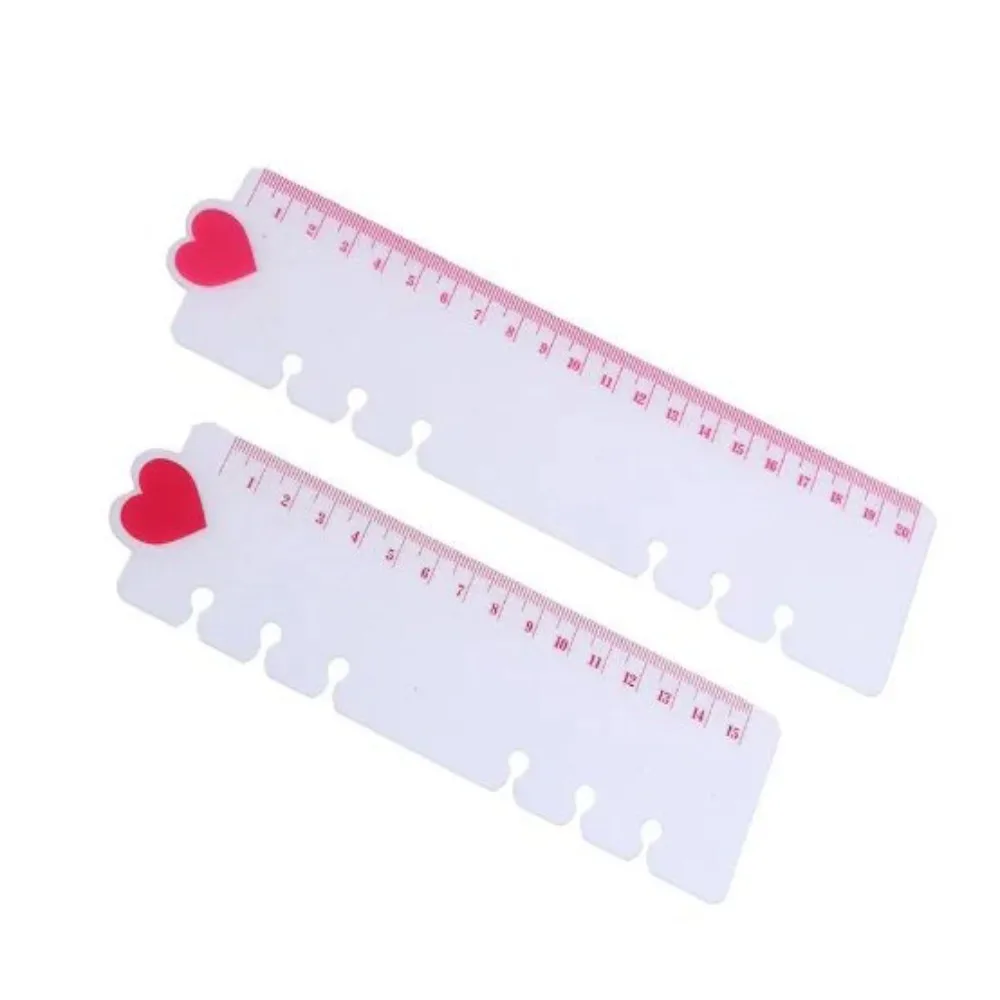 Plastics Loose Leaf Hand Ledger Ruler Wear Resistant Clear Scale Bookmark Ruler Soft Frosted Texture Measuring Ruler Student