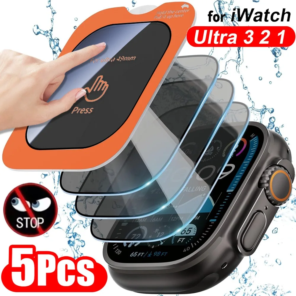 

Tempered Glass for Apple Watch Ultra 1 2 3 49mm Privacy HD Screen Protector IWatch Ultra 49mm Easy Installation Protective Films