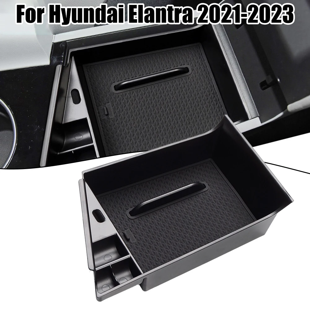 Car Central Armrest Storage Box For Hyundai Elantra 2021-2023 Only For Left-hand Drive Seat Gap Filler Organizer Car Accessories