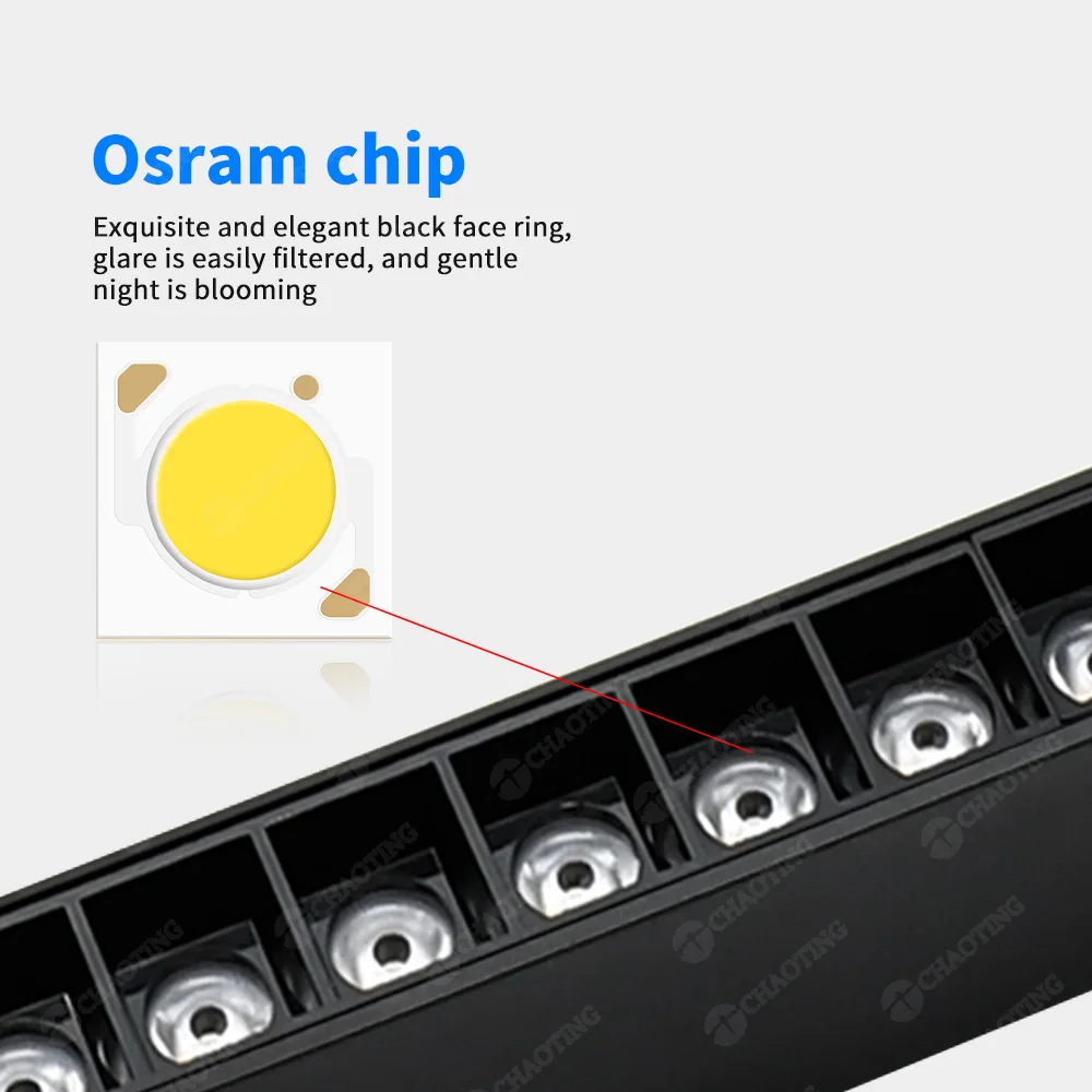 Modern 9W 18W Cob Magnetic Indoor Ceil Recessed Track Focus Spot Light Dimmable LED Rail Linear Grille Lamp System Aluminum Body