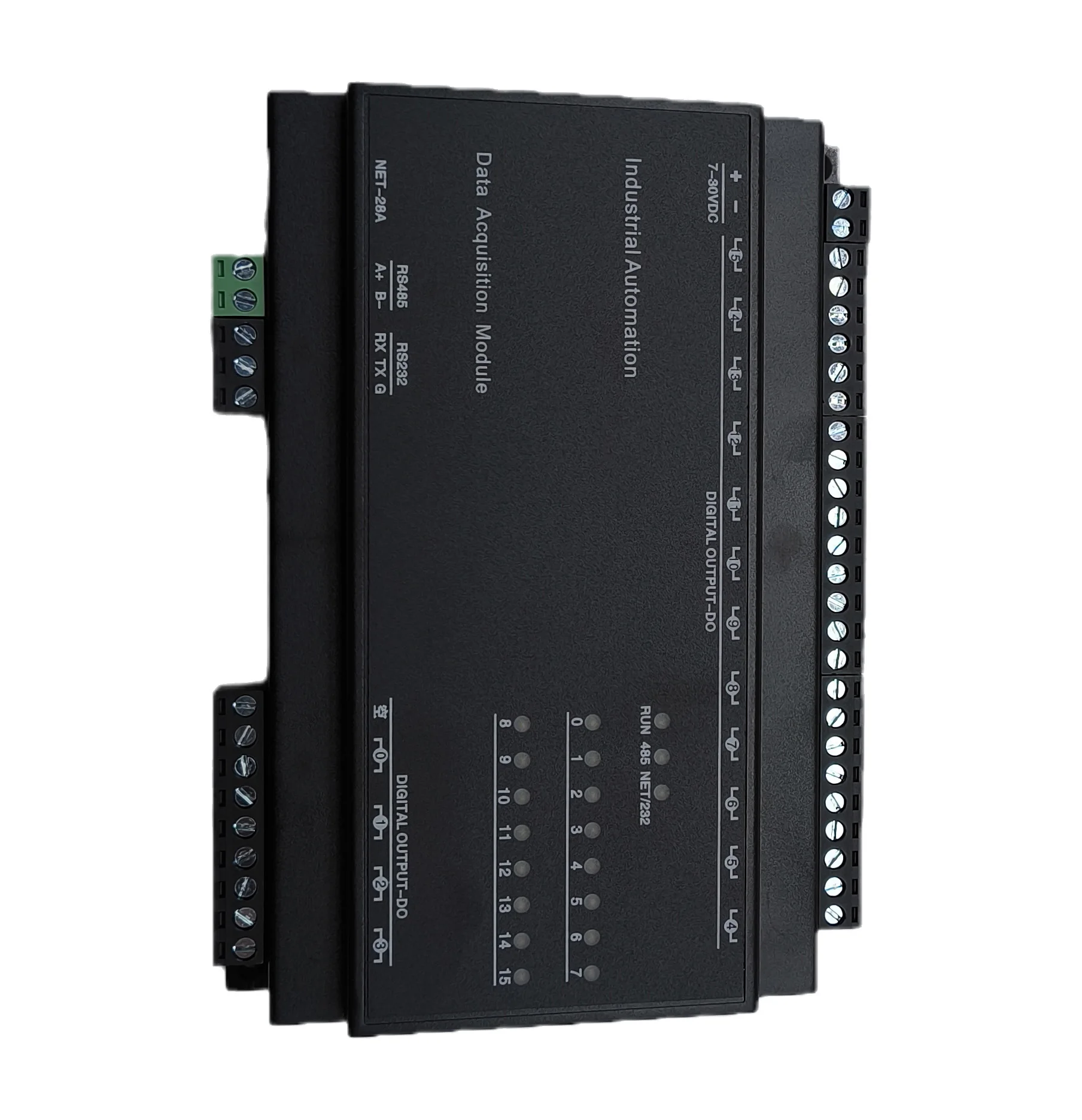 BOY-RTU-328A 16-channel Relay Output Module Modbus RTU Unit 5A/250VAC Contact Capacity Equipment RS485/RS232 Communication