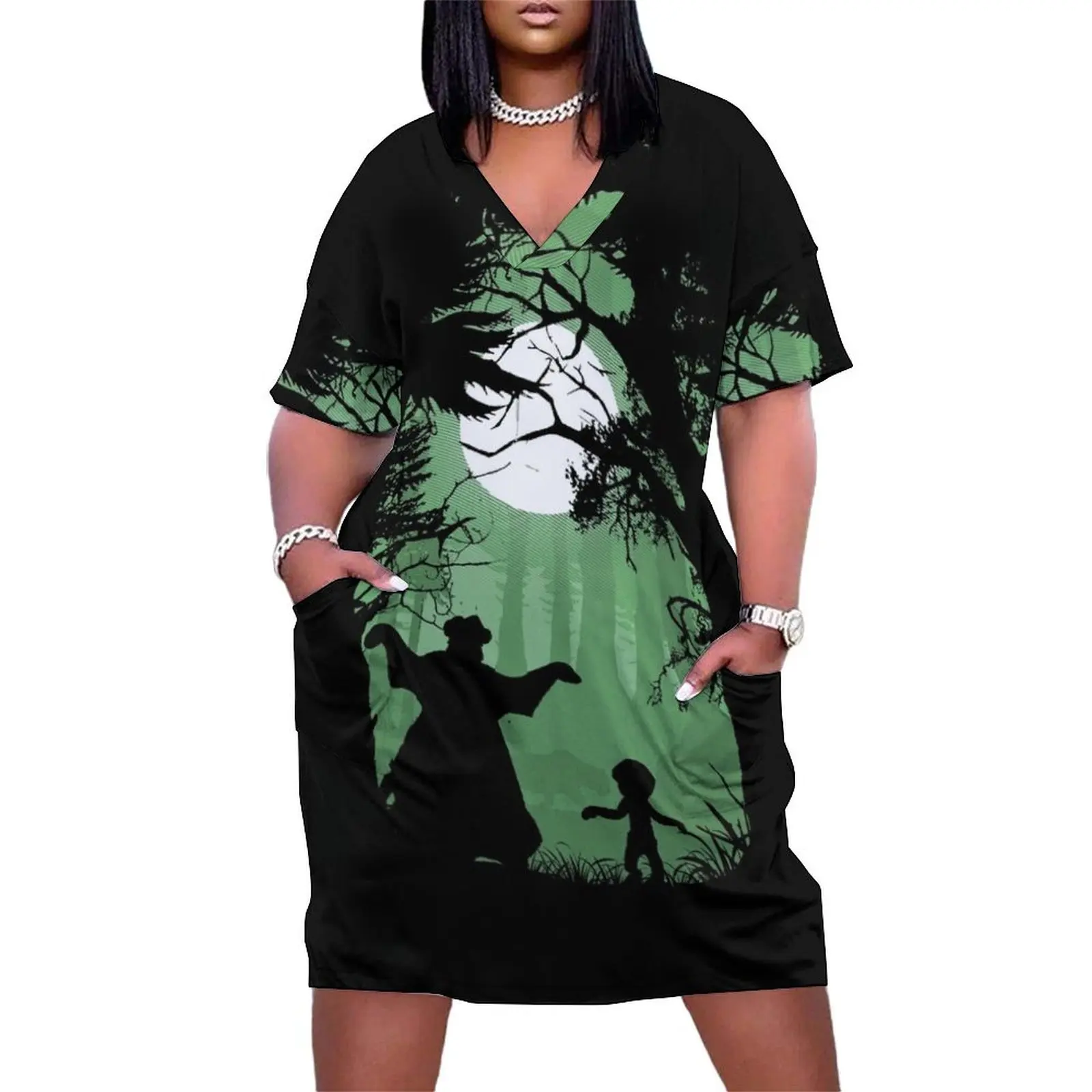 Walking through the Jungle Loose Pocket Dress Women's dresses party dress women elegant luxury