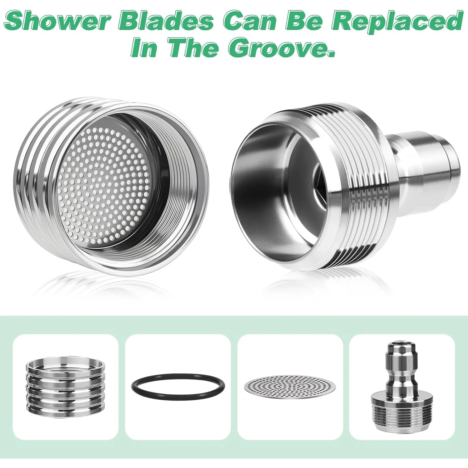 ملحق غسالة الضغط خفيف الوزن، ملحق التنظيف، رذاذ عالي الحجم، فوهة موصل سريع، فوهة ماء مقاومة للصدأ #6