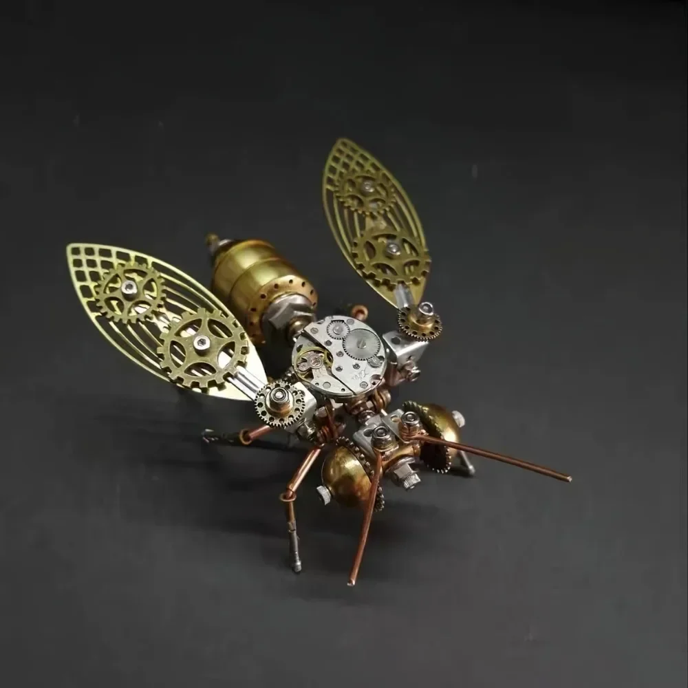 Steampunk Bee 3D Metal Dragonfly spider Puzzle for Adults & Teens DIY Craft Set Gold Mechanical Insect Model Unique Gift Idea