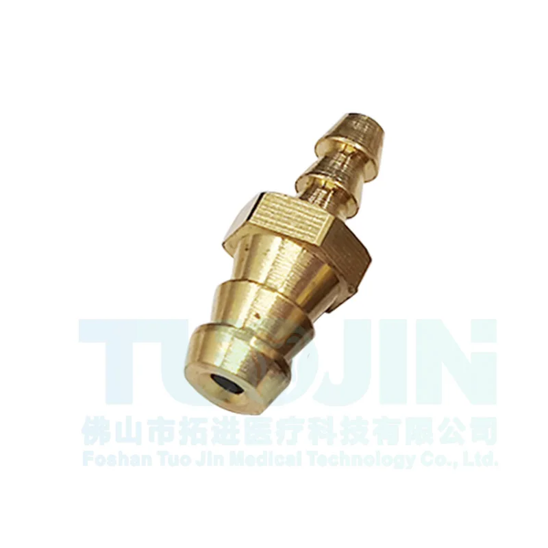 2pcs Dental Fitting Connector for Dental Air/ Water pipe jointcupreous Tube Connector Pipe dental chair straight-through joint