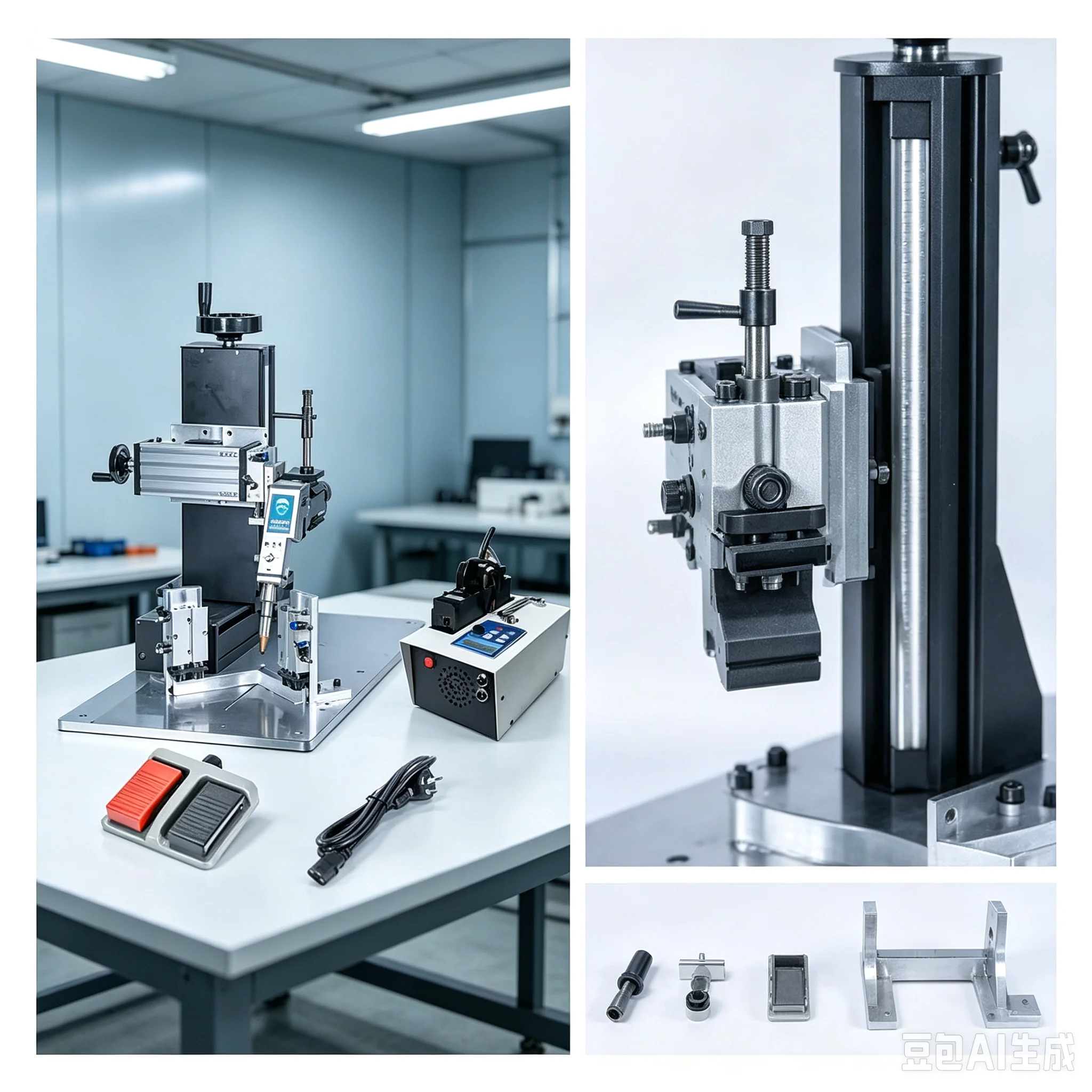 Right Angle Auxiliary Fixture Clamp Chuck Bracket with Control Box for Straight Seam Automatic Handheld Laser Welding Machine