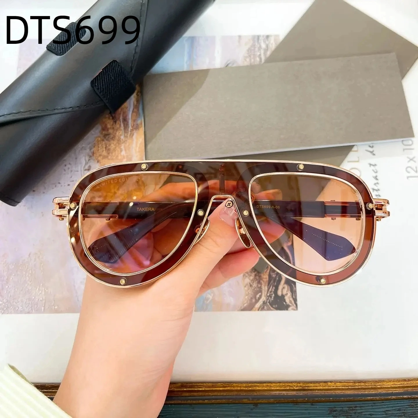

Original TAKERA DTS699 LIMITED EDITION UV400 Polarized Men Sunglasses Top Quality Fashion Oversized Retro Women Couple Eyewear