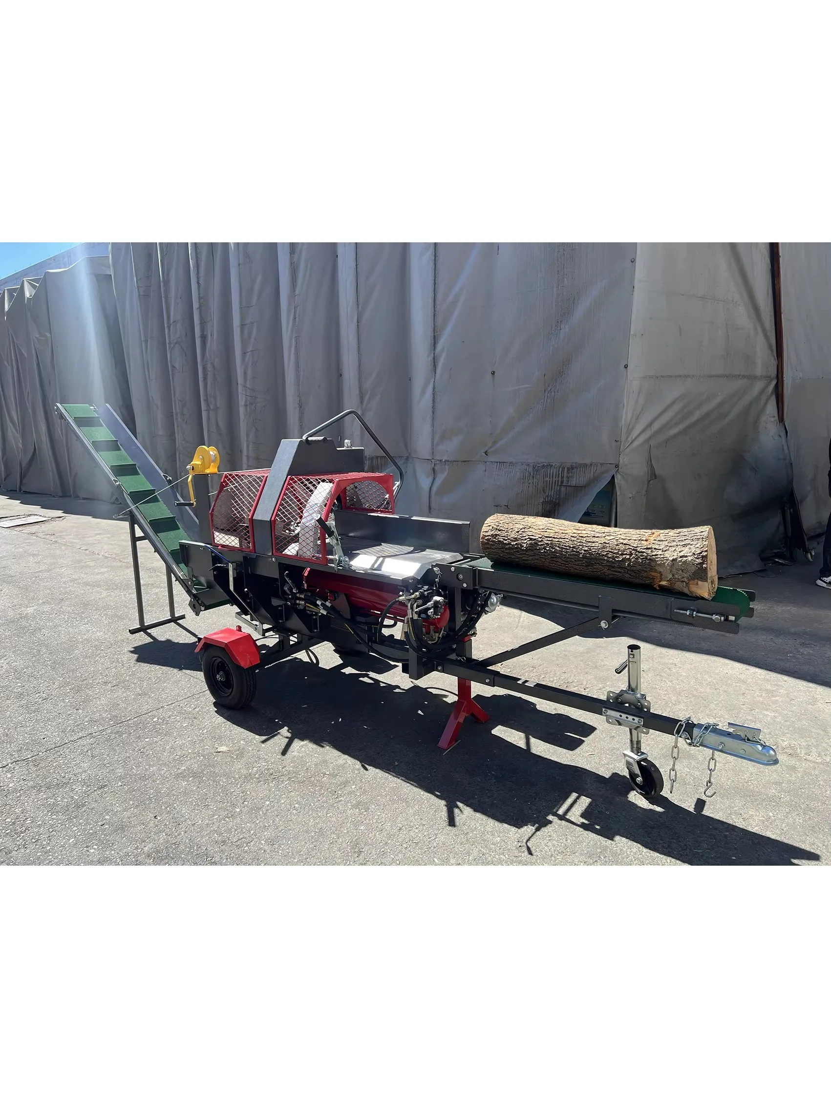 30 Ton Automatic Forestry Machine Log Splitter Firewood Wood Processor Log Processing