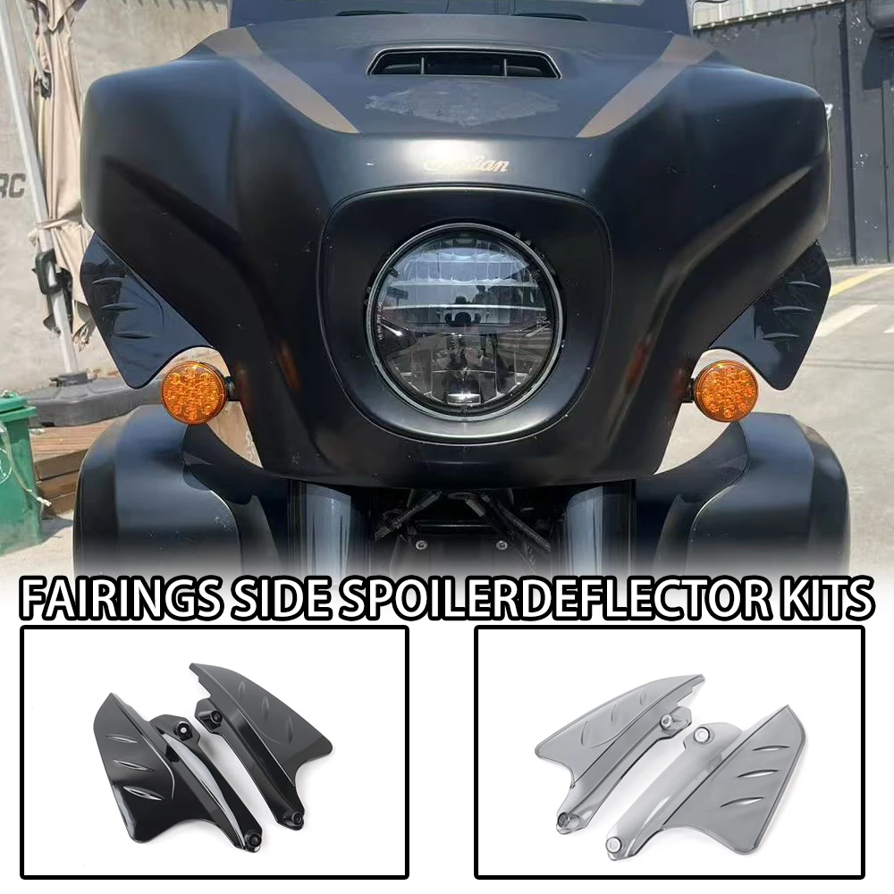 

Indian Roadmaster Fairing Deflector Set Dark Horse Limited 2019-2024 Black Smoke Gray Side Spoiler Kits
