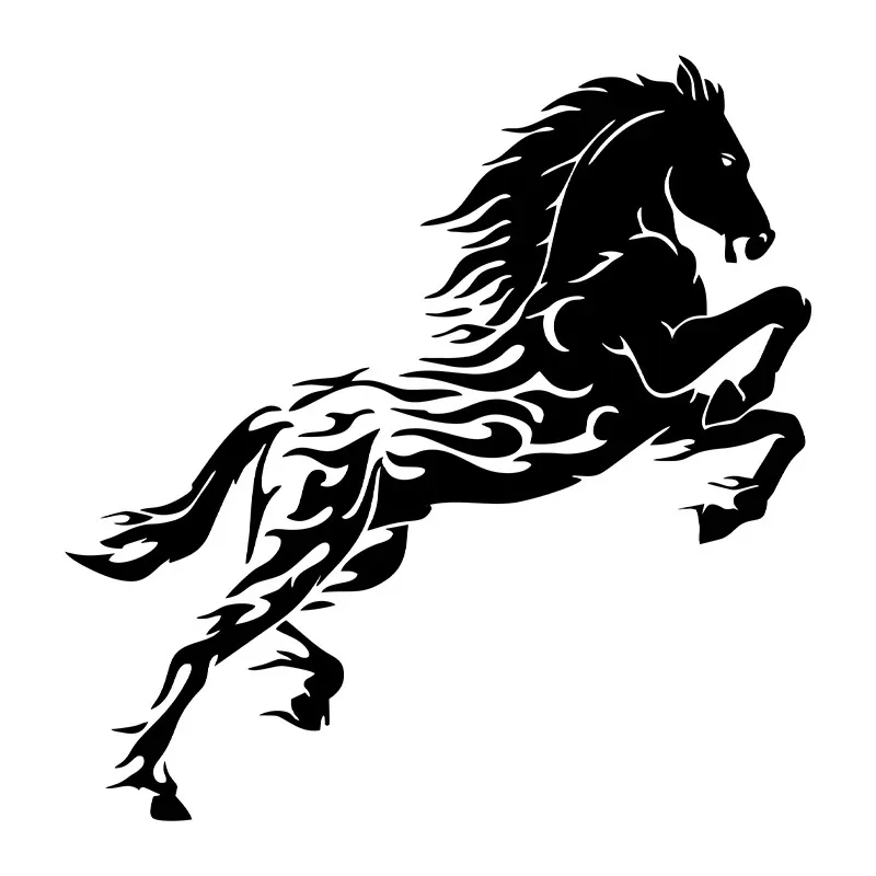 Adesivos para Carro e Moto 19.5x20cm Cavalo Elegante à Prova d'Água Decalques de Vinil Acessórios DIY para Estilização de Carros