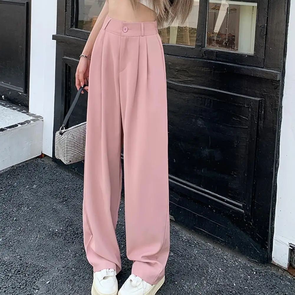 Women Suit Pants High Waist Loose Casual Pants Spring Summer Wide Leg Long Pants Korean Fashion Trend Female Straight Trousers