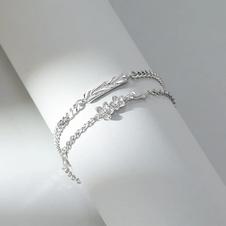 Forget Me Not Couple Bracelets Original Design Matching His Hers Promise Jewelry Gift for Boyfriend Anniversary Valentine