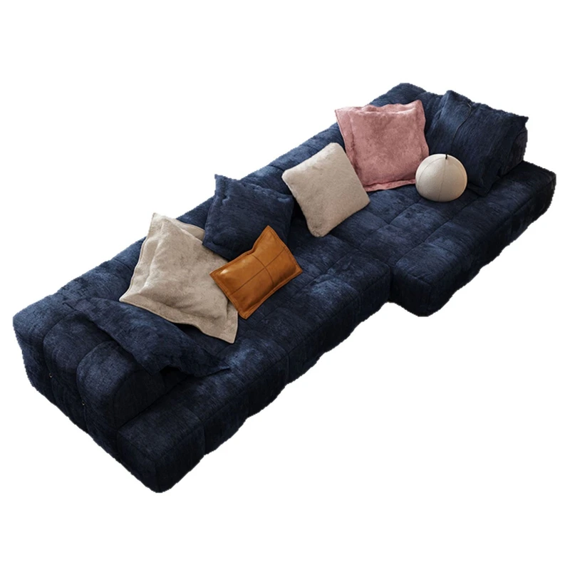 Minimalist Fabric Sofa Living Room Villa Large Flat Sofa
