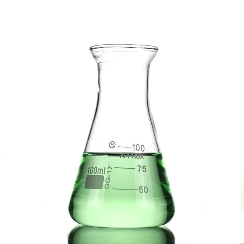 2PCS Wide‑Mouth Glass Erlenmeyer Flask 50‑500ml Multi‑Size Conical Bottle Lab Chemistry Glassware