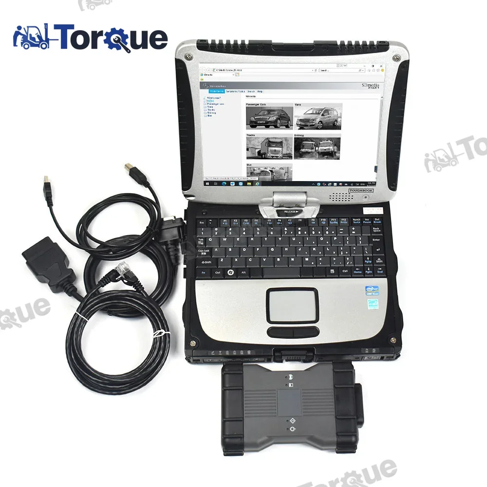 For BENZ Car Truck Diagnostic Tool MB Star C6 Multiplexer +CF19 Laptop PK SD Connect C4/C5/C6 Xentry Epc Wis Diagostic kit