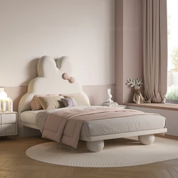 Replica Girls Childrens Bed Wood Elegant Princess Comferter Loft Bed Queen Size Trendy Travel Princess BettPostmodern Furniture