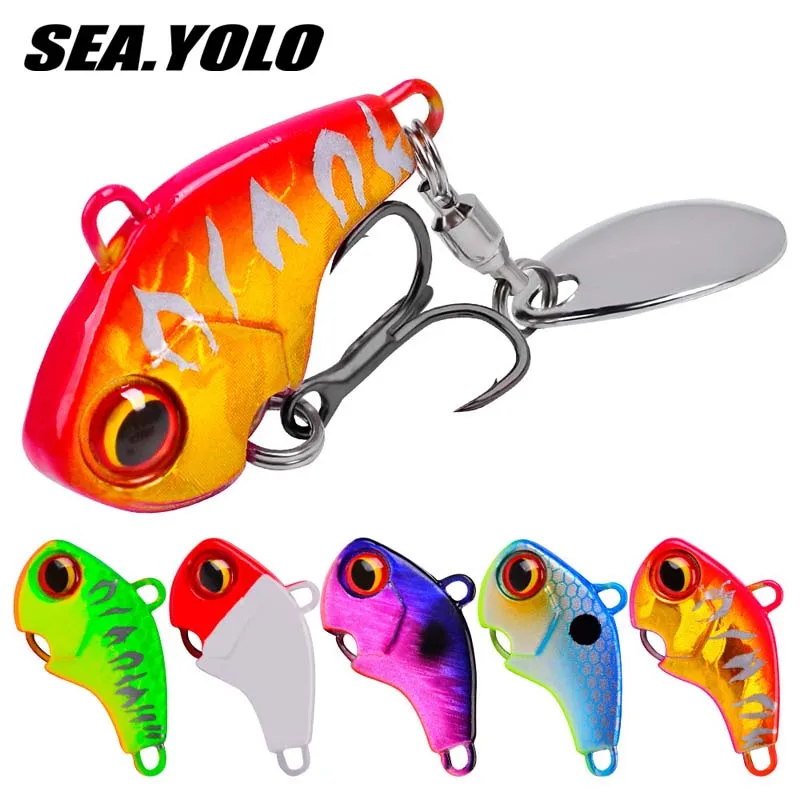 

Sea.Yolo VIB Long-range Mini Lure Bait Submerged Rotating Sequin Treble Hook Biomimetic Bait Artificial Bait Fishing Accessories