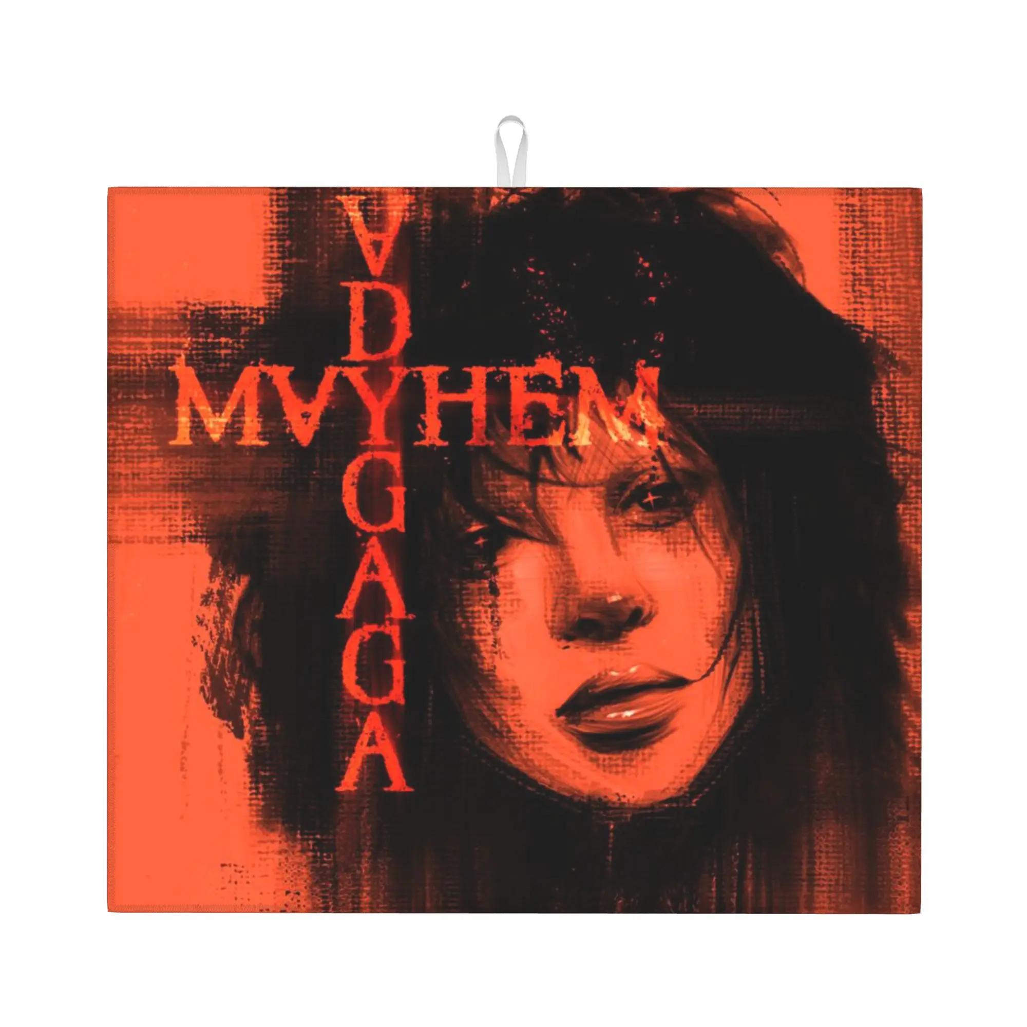 Drying Mat For Kitchen Lady Gaga Mayhem Music Singer Water Absorbent Waterproof Reusable  On Slip Kitchen Counter Protector Mat