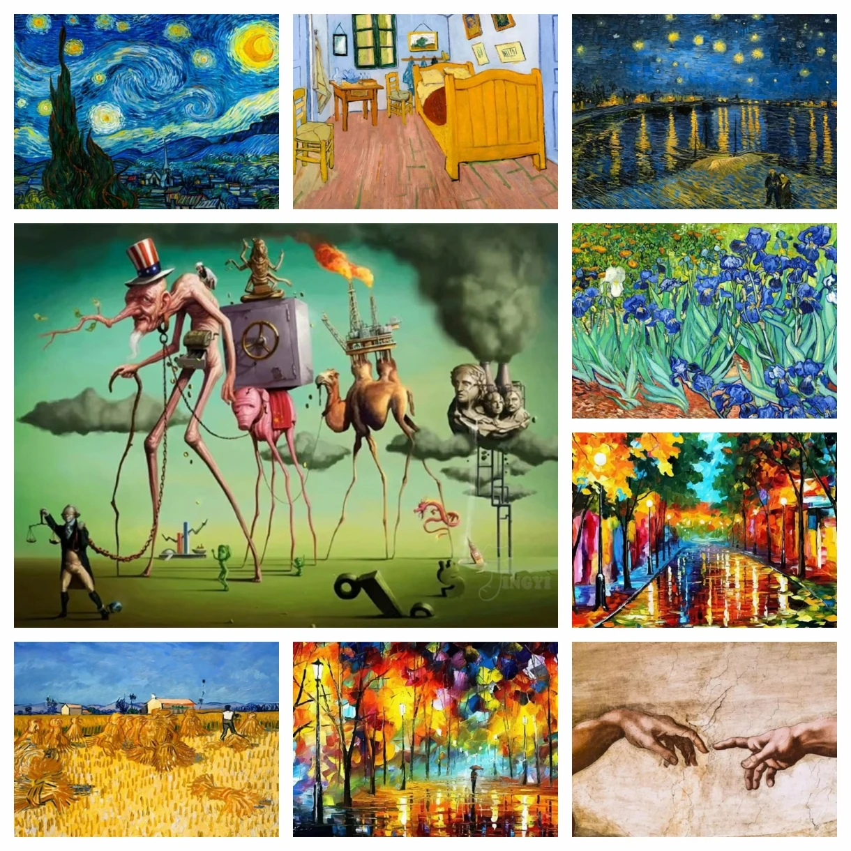 Kits Famous Artist Salvador Dali,Van Gogh,Gustav Klimt Diamond PaintingFull Drills Mosaic Cross Stitch Embroidery Home Decor