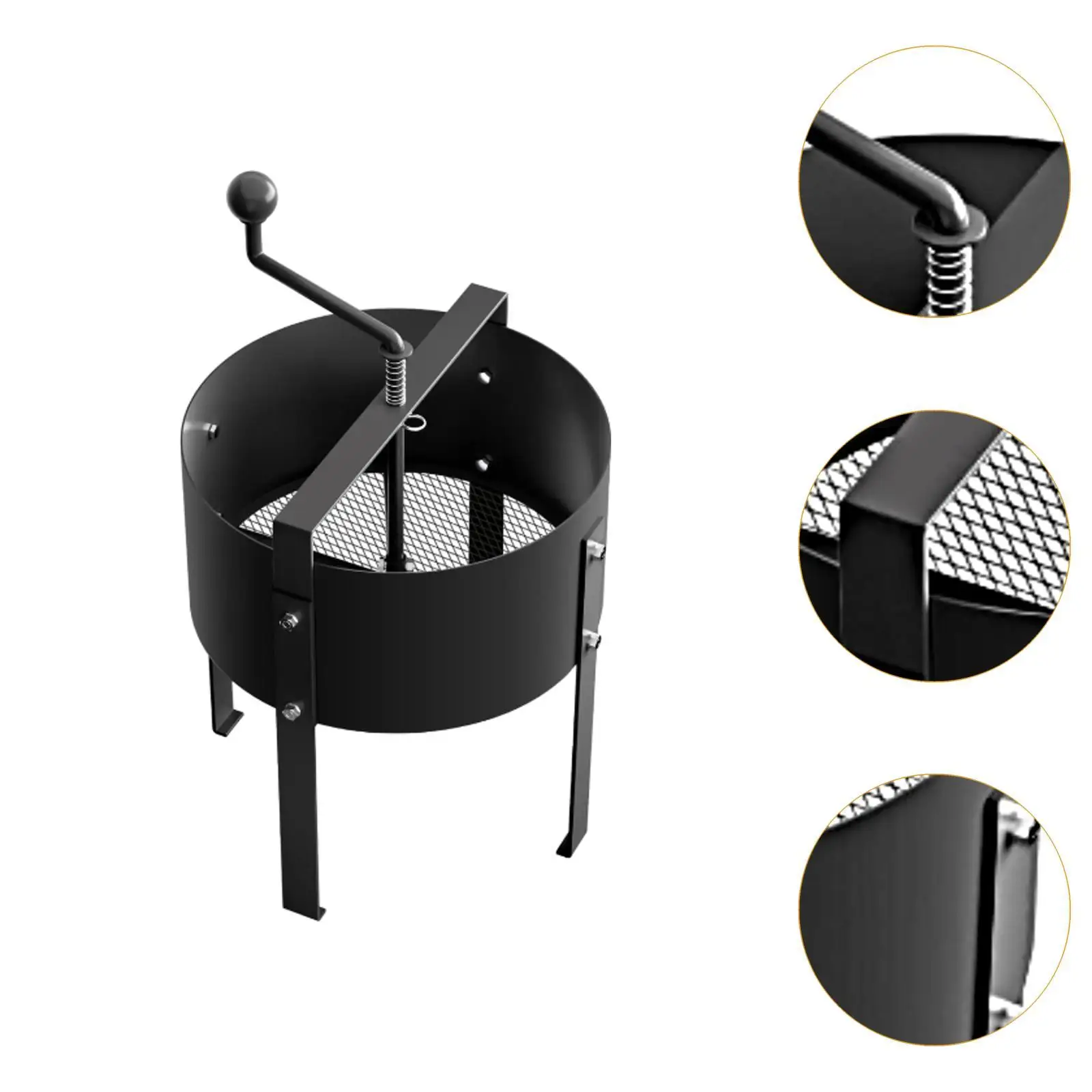 

Rotary Soil Sifting Tool Metal Frame Compost Sieve Versatile Rock Sand Dirt