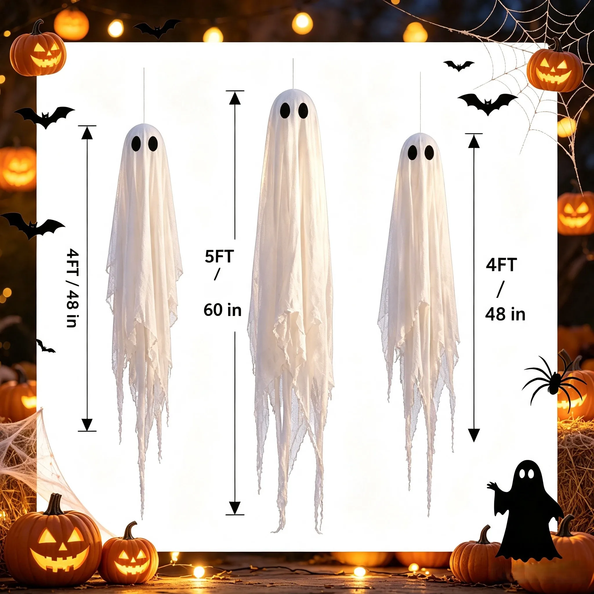 Decor Lighting Pack - زينة معلقة مضيئة لعيد الهالوين، مجموعة