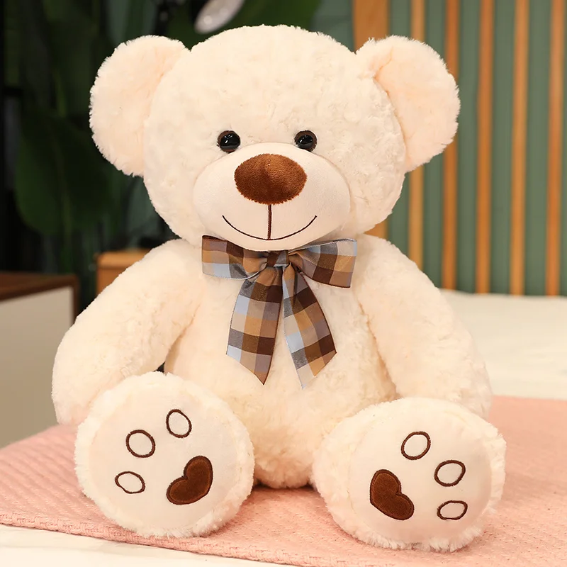 35/50/60CM Nette Klassische Teddybär Plüsch Spielzeug Kawaii Fliege Bär Plushie Kissen Gefüllte Weiche Puppen für Kinder Mädchen Liebhaber Geschenke