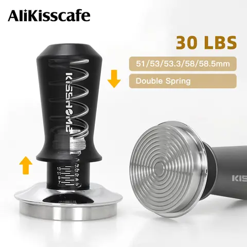 Prensa de café de 30 libras, presión constante calibrada, doble resorte, 51mm, 53mm, 58mm, accesorios para cafetera Espresso Breville, herramientas de Barista