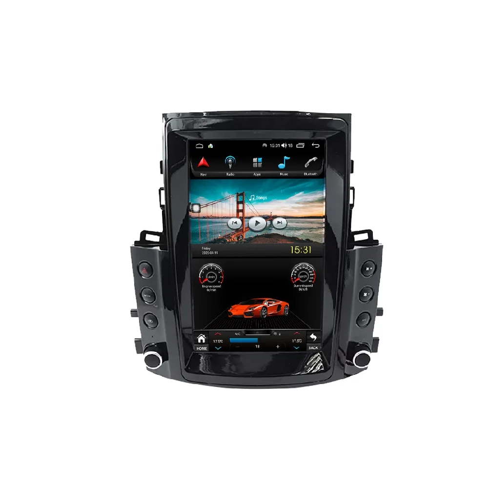 13.6 inch Car radio multimedia player HD Vertical screen For-LEXUS LX570 2007-2015 Android Tesla style car audio video player