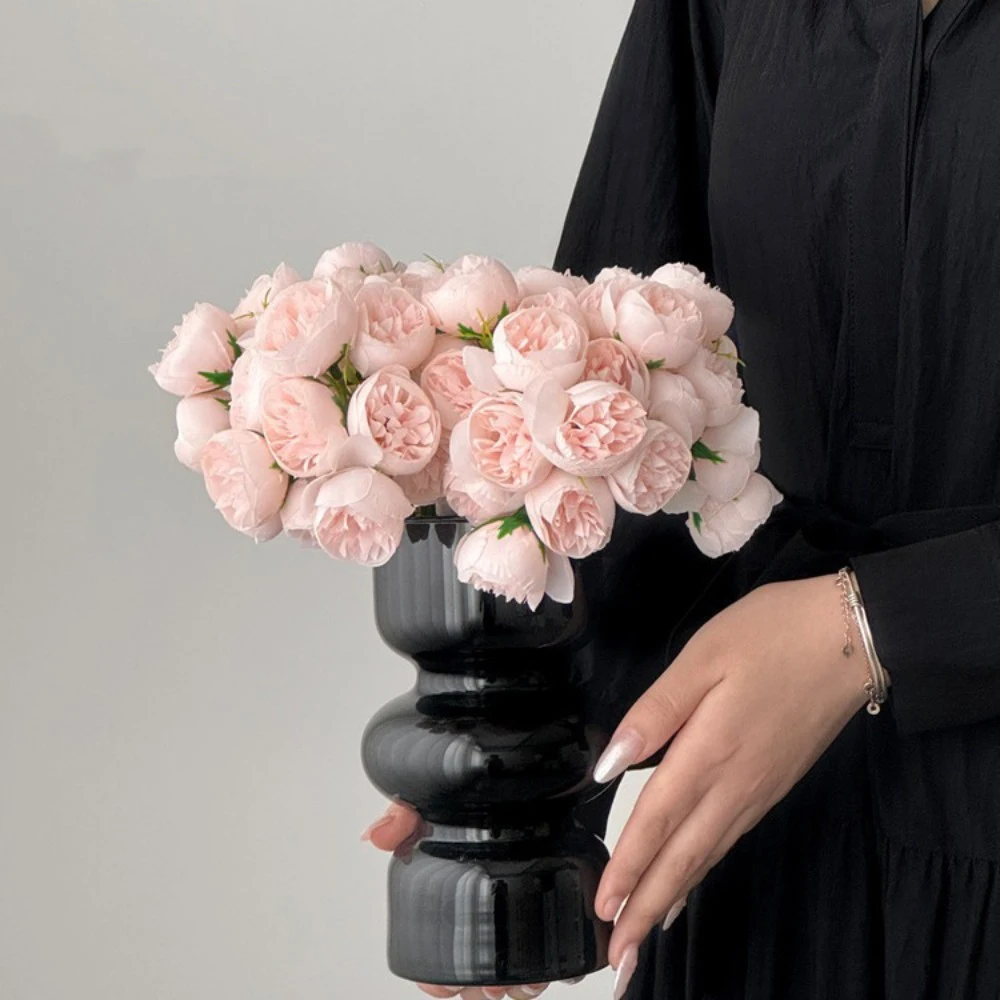 27 Köpfe Künstliche Rosen-Blumensträuße Heimdekoration Valentinstag Vintage DIY Braut Hochzeitsdeko Bastelgeschenke Zubehör – Detail 9