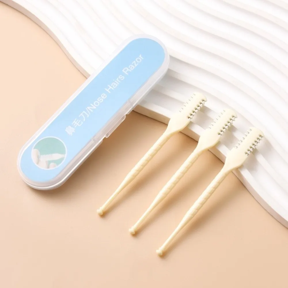 1/2/3/4/5 pcs Double Head Nose Hairs Razor Washable with Comb Teeth Nose Hair Trimmer Nasal Clippers Personal Grooming