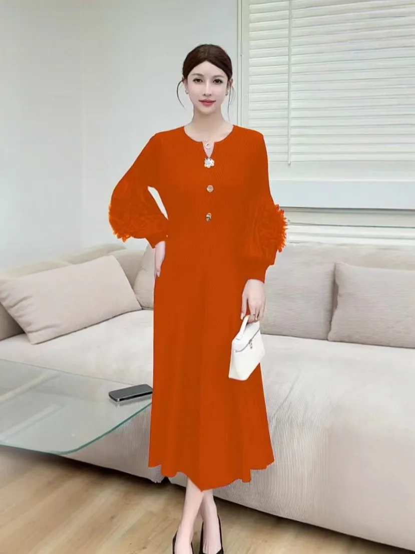 miyake-mode-2025-nouveau-design-sens-fleur-manches-dragon-lin-robe-plissee-ample-et-maigre-plissee-longue-robe-vetements-pour-femmes