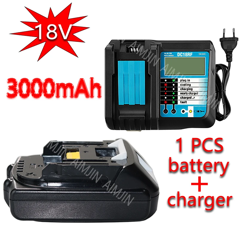 

Battery 18v for makita BL1860 BL1850B BL1850 BL1840 BL1830 screwdriver battery & charger 18v Replacement Power Tool Batteries.