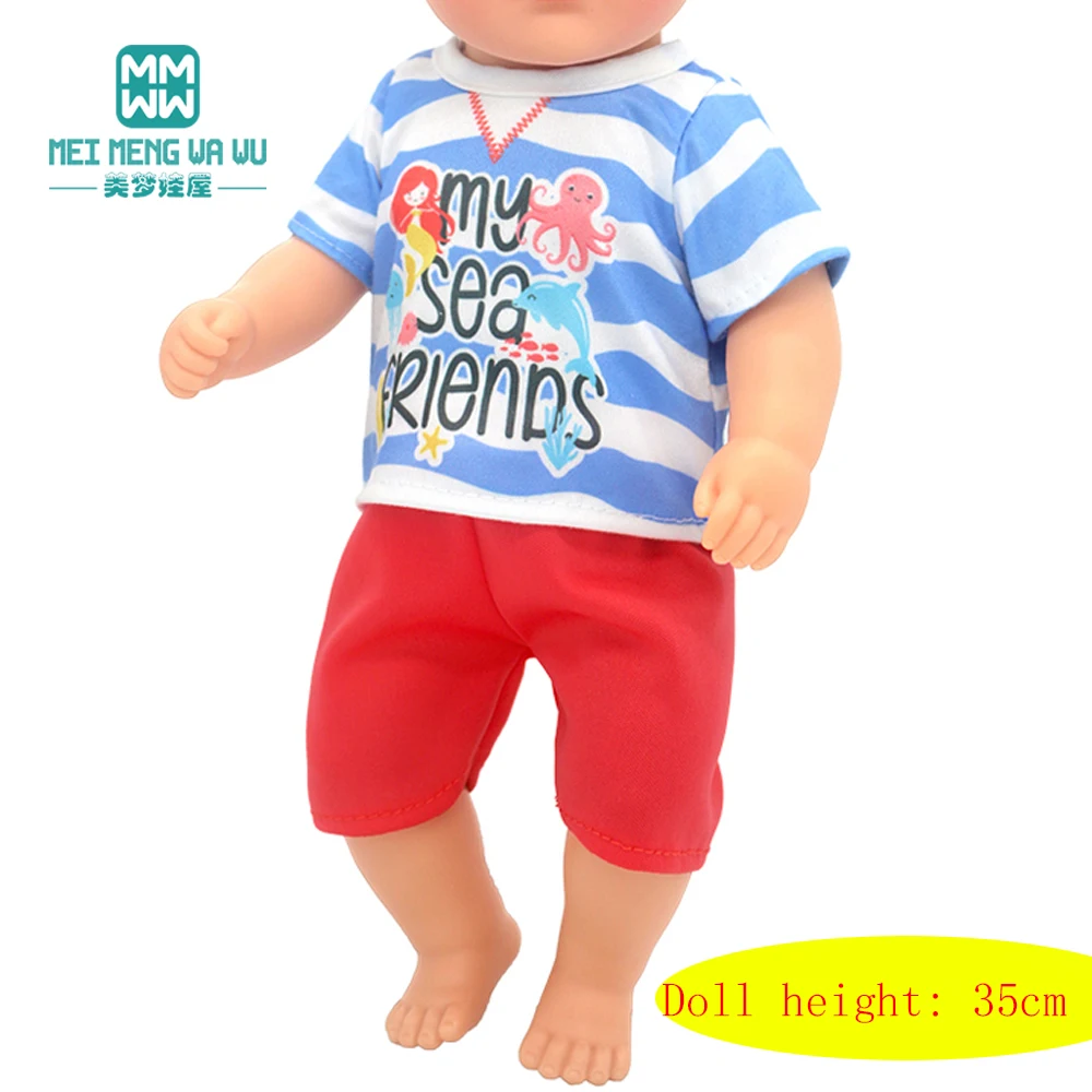 Mini Toys Doll Clothes 35cm 14inch Born Doll Fashion Blankets Dresses Onesies Suit Girl Gift