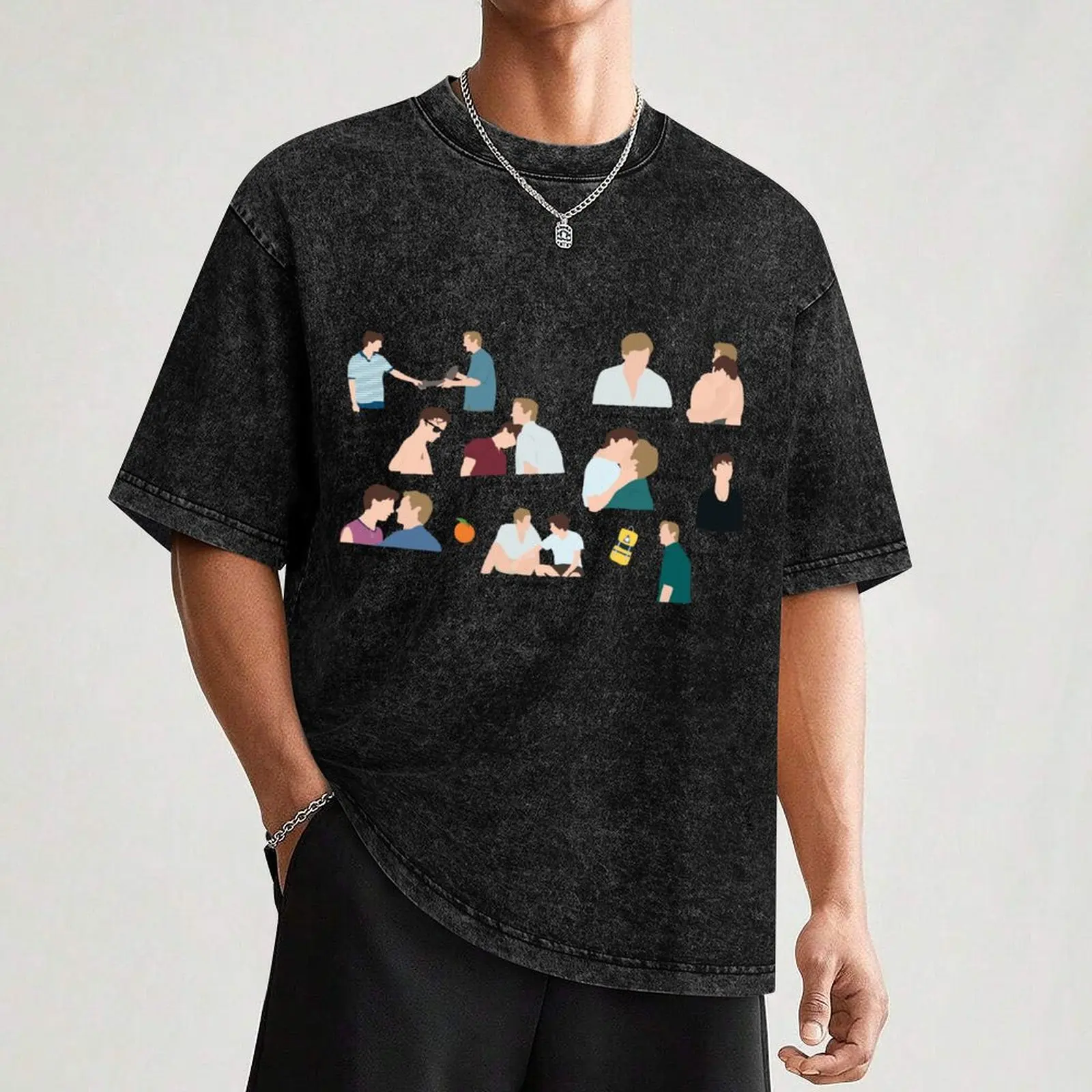 Call Me By Your Name pattern with movie quotes T-Shirt Performance Workout Short Sleeve