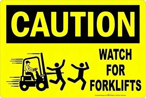 New Tin Sign Caution Watch for Forklifts Safety Aluminum Metal Sign for Wall Decor Metal Painting Metal Poster 20x30cm Post s