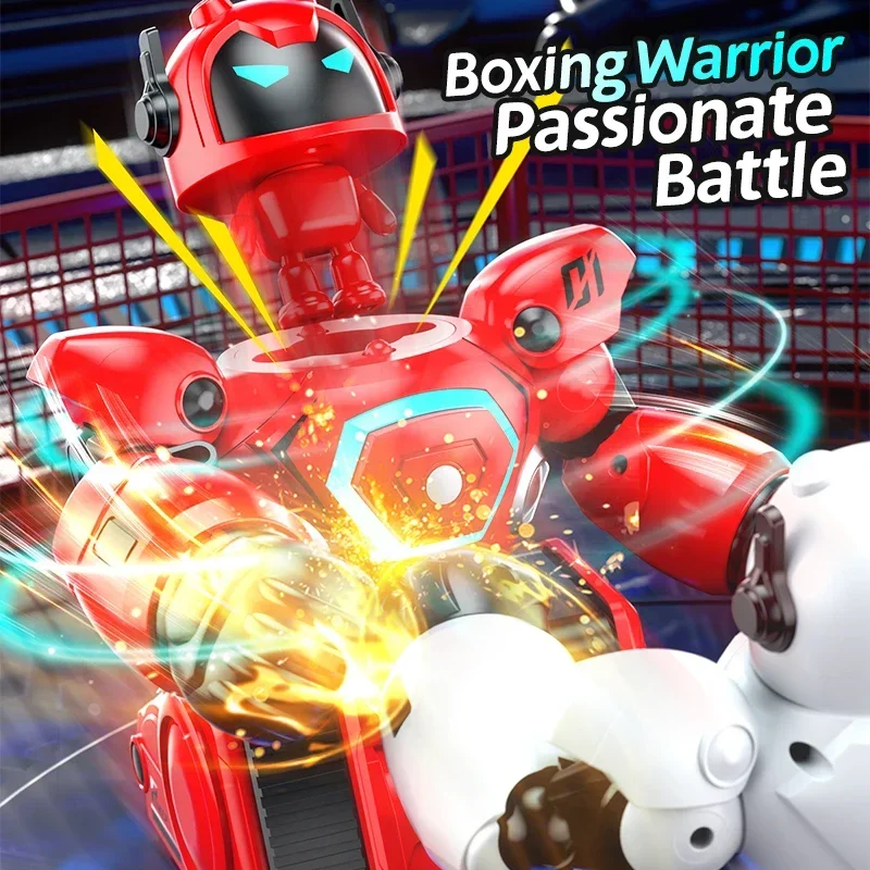 R30 Remote Control Robot Boxing Soccer Fighting Robot For Two Parent-child Interactive DIY Boxing Fighting Robot Children Toy