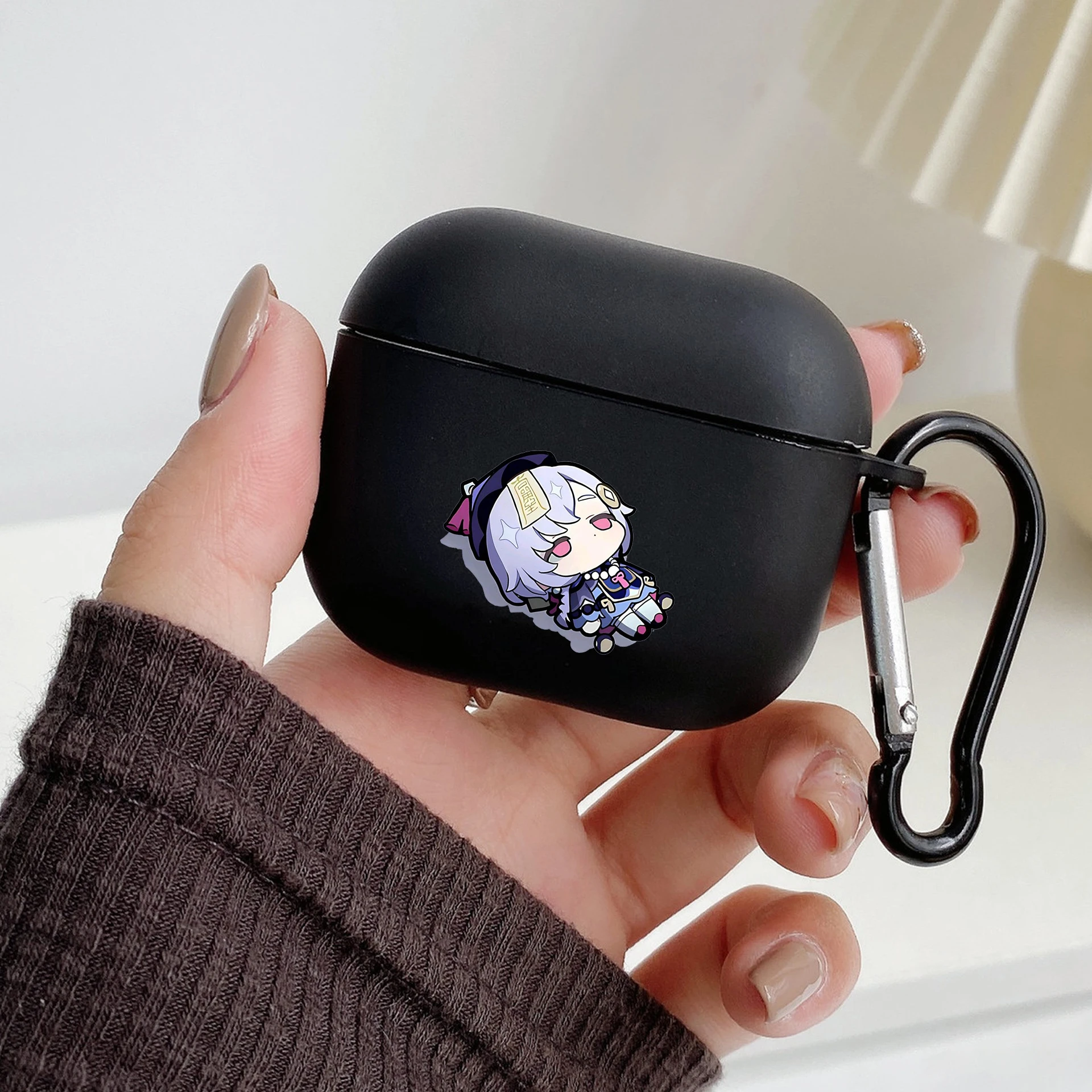 Earphone Case For Airpods 4 3 2 1 Pro3 Pro2 Shockproof With Keychain Genshin Impact Collection For Airpods 4 Cover
