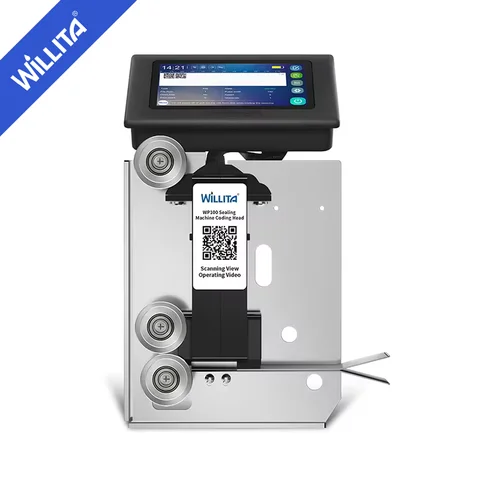 Willita wp100 impressora jato de tinta inteligente qr/lote/data de validade-máquina de selagem codificador de etiquetas com cabeça de impressão jato de tinta de alta precisão