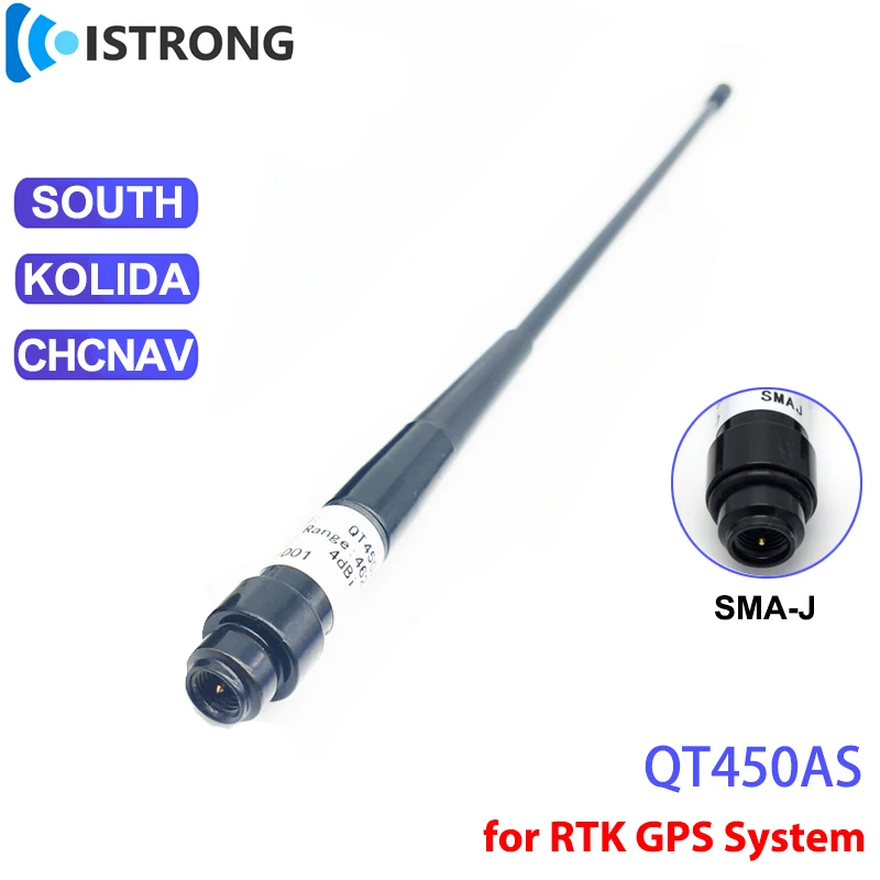 GNSS Receivers UHF Radio Whip Antenna 4dBi SMA-J RTK GPS System Base Station Survey Antenna for SOUTH CHCNAV KOLIDA QT450AS-1/2