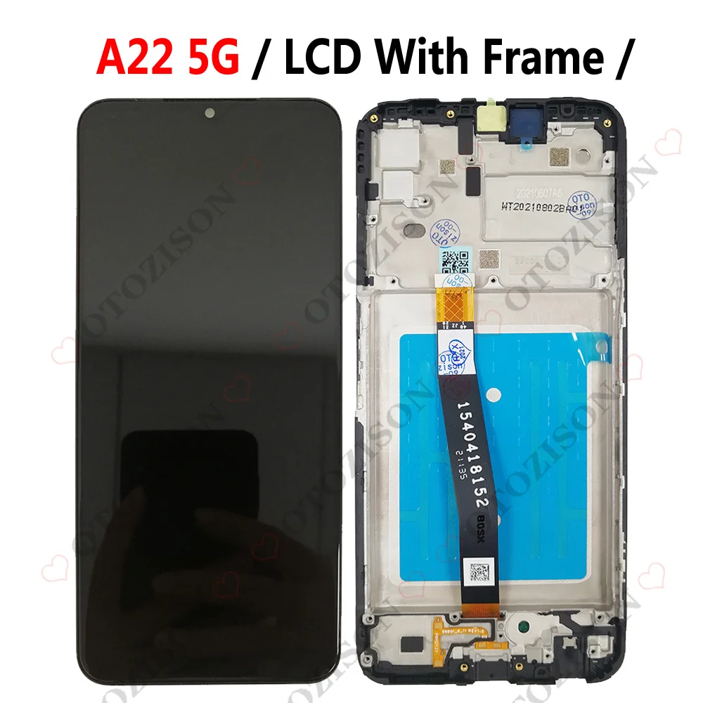 A22 4G A225 Display For Samsung Galaxy A22 5G A226B LCD With Frame A225F A225M Screen Touch Digitizer Assembly A226 Replacement