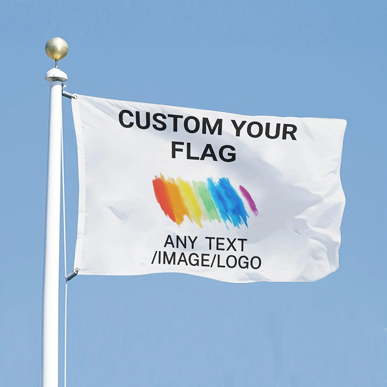 1x Custom Outdoor Flag Personalized Photo Logo Text Flag Single Sided Printed Banner Garden Yard Porch Business Party Decoration
