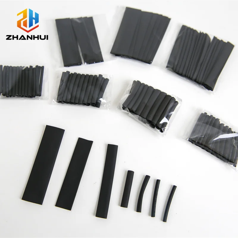 127Pcs 2:1 Black Heat Shrink Tubing Assortment Kit (1.0-13mm), Polyolefin Insulated Sleeves for Cable Connectors & DIY Repair