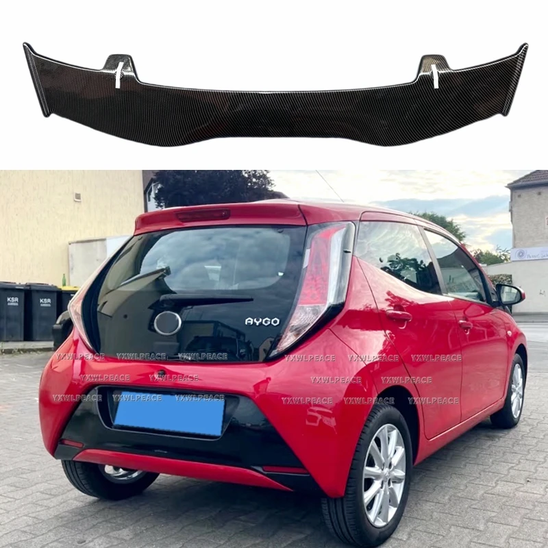 

For Toyota Aygo 2014-2019 ABS Hatchback Glossy Black Spoiler Universal Roof Rear Wing Lip Roof Spoiler