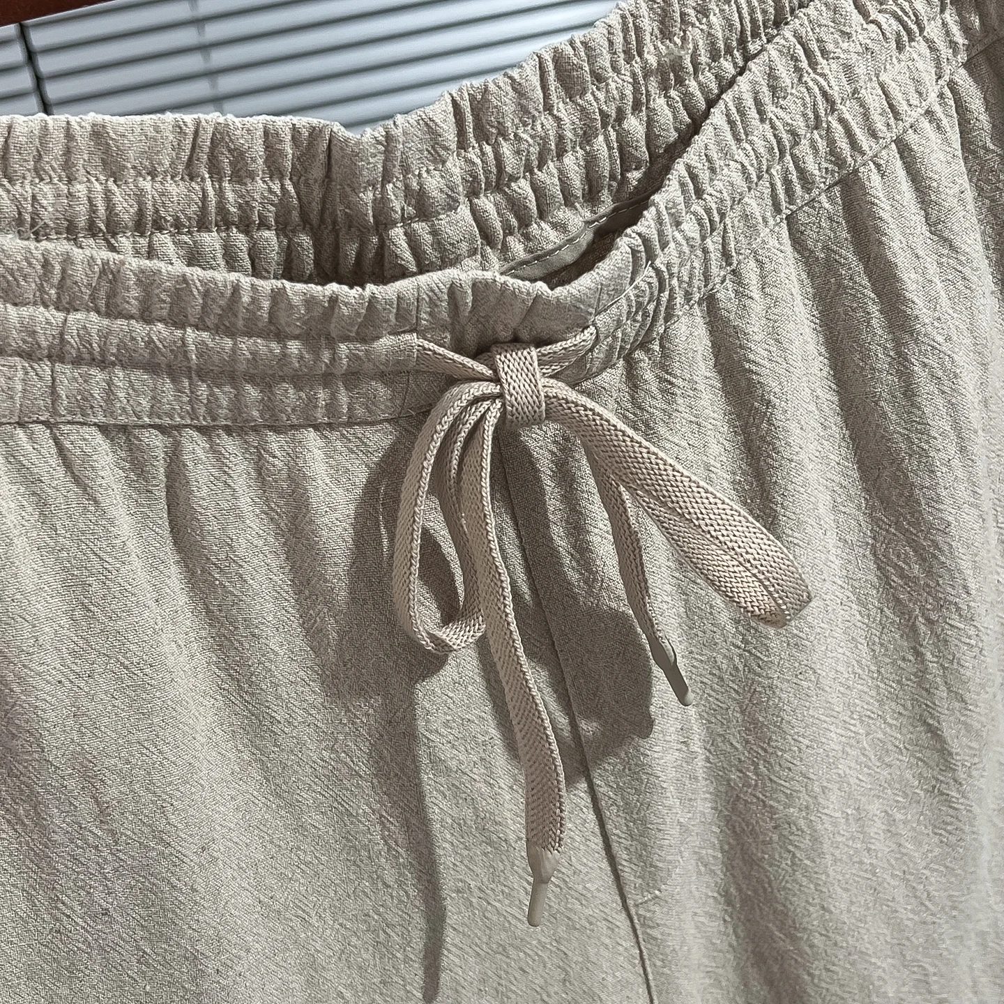 Comfortable Linen Men's Summer High-End Texture Breathable Loose Elastic Waist Shorts Elastic Waist Short Pants Linen Shorts