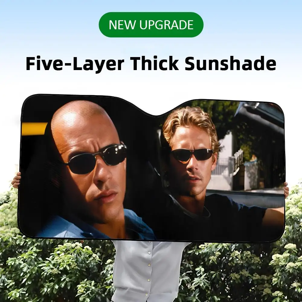 

F-Fast & F-Furious Sun Visor Five-Layer Aluminum Foil Windshield Sunshades UV Protector & Heat Shield Car Front Window